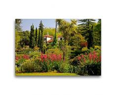 Calvendo Premium Textil-Leinwand 75 cm x 50 cm quer, EIN Motiv aus dem Kalender Madeira - Gärten und Quintas | Wandbild, Bild auf Keilrahmen, Fertigbild auf echter Leinwand, Leinwanddruck Orte Orte