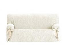 Eysa Dream nicht elastisch mit krawatten sofa überwurf 3 sitzer, Chenille, Beige (01-ecru), 70 x 110 x 230 cm, 1 Einheit