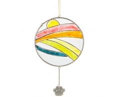 Hallmark Regenbogenbrücke Haustier Gedenkstein Buntglas Sonnenfänger dekoratives Zubehör