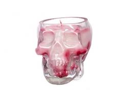 Essential-Kerze, Sojawachs, Duft: May Chang Skull Kerze, Pink Blush