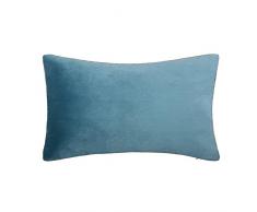 KING Rose massiv Velvet Werfen Kissenbezüge Super Weich Kissenbezug, viele Farbe und Größe Optionen, Samt, Blue J602-34, 14 x 24 Inches