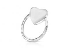 Zilverstad Rassel Herz, Zink-Legierung, Silberfarben, 6.7 x 5.9 x 2.2 cm