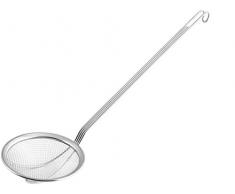 H+H Schaumlöffel aus Netz mit langem Griff, Edelstahl, Grau, 18 x 11 x 54 cm