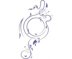 INDIGOS 4051095040804 Wandtattoo w343 Ranken Pflanzen Wandauskleber in 3 Größen, 120 x 68 cm, violett