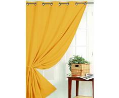 Homemaison Vorhang Blickdicht Nicht Feuer M1, Polyester, Gold, 260 x 240 cm
