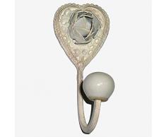 Better & Best Kleiderbügel, Herzmotiv, Weiß, Maße: 3,7 x 4,5 x 9,5 cm, Material: Metall, Einheitsgröße