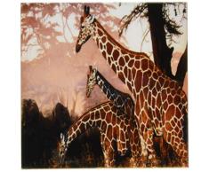 Rikki Knight DREI Giraffen auf Safari Design Art Keramik Fliesen, 4 von 4-Zoll