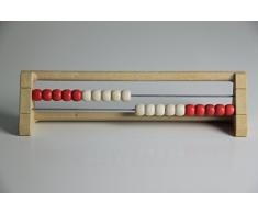 WISSNER aktiv lernen - 20 er Rechenrahmen rot/weiss - RE-Wood