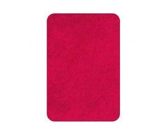Spirella Badteppich Badematte Duschvorleger Mikrofaser Hochflor | flauschig | rutschhemmend | geeignet für Fußbodenheizung | 70x120 cm | Rot