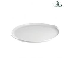 la Porcellana Arezzo Tortenplatte cm 34,5 W/Griffe, weiß