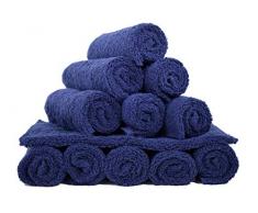 100% Türkische Weiche Waschlappen, Baumwolle, Hergestellt in der Türkei, Baumwolle, Navy, 12 Stück