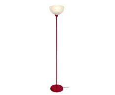 Tosel 50116 Stehleuchte Röhre und Waschbecken, Glas, Stahl/Glas, 60 W, E27 rot