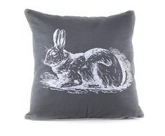 Pavillon Intérieur Kissen, Baumwolle, grau, 45x45x3 cm