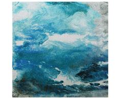 Empire Art Direct Kunstdruck auf Leinwand, abstrakt, 61 cm, Blau x 5 cm. x 61 cm in, weiß Glazier View I 24 in. X 2 in. X 24 in. blau/weiß