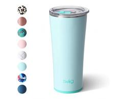 SWIG Tumbler Glas, Edelstahl, Seaglass, Einheitsgröße