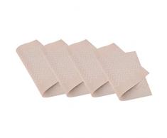 Venilia Tischset Platzset Tischwäsche Platzdeckchen für Esszimmer gewebt WAVES NATUR Wellen-Muster Gewebe 4er Set Vinyl, 4 Stk. 45 x 30 cm, 59012