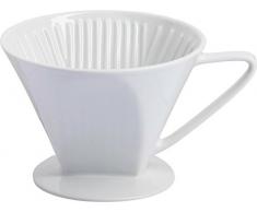 Westmark Porzellan-Kaffeefilter/Filterhalter, Für bis zu 6 Tassen Kaffee, Filtergröße 6, Porzellan, Brasilia, Weiß, 24492260