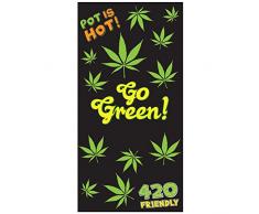 Rockin Gear Handtuch Marijuana Leaf Weed Pot Cannibis Bedruckt Strandtuch 76,2 x 152,4 cm Weiche Baumwolle Velours Handtuch