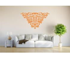 INDIGOS 4052166042895 Wandtattoo W257 Ranken, Ornamente Wandaufkleber 80 x 45 cm, orange