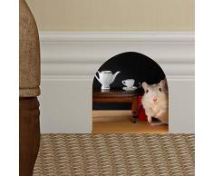 Sticker 3D Effekt | Wandaufkleber LochMaus - Tapete Dekoration optische Täuschung Raum und Wohnzimmer | 10 x 10 cm