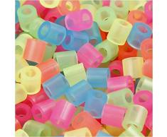 NabbiÂ® - Bügelperlen Mix in Henkeleimer 5.000 Stk. ~5 x H 5 mm neon