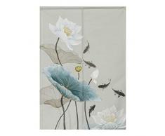 BAIHT HOME Noren Japanische Vorhänge Baumwolle Leinen Türvorhang Tapisserie Vorhang Lotus Design Blume Tür Vorhang, Baumwoll-Leinen, Lotus 4 (ohne Stange), 31.5 Wx59.1 L