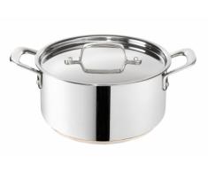Tefal E98642 Jamie Oliver Professional Series INOX Copper Induction J.O. Kochtopf mit Deckel 16 cm