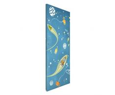 Apalis 108652 Magnettafel Nummer MW16 Weltraumtreiben Memoboard Design Hoch Metall Magnet Pinnwand Motiv Wand Stahl Küche Büro, 78 x 37 cm, bunt