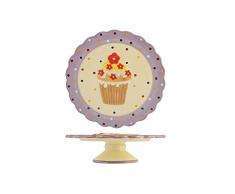 Home Tortenständer, 20 cm, Keramik, Mehrfarbig