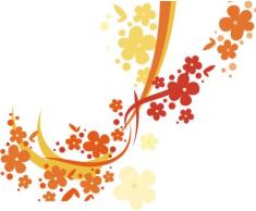 Indigos 4051719803440 Wandtattoo ME052 Tribal Ranke Pflanze Blume 80 x 65 cm