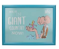 CREATIVE TOPS Roald Dahl Gepolsterte Sitzsack Knietablett mit Bedruckt BFG Illustration, Holz, hellblau, 43,5 x 32,5 x 6,5 cm