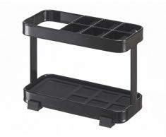 YAMAZAKI Tower Zahnbürstenhalter, Stahl, Schwarz, L