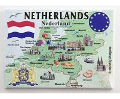 Niederlande EU Serie Souvenir Kühlschrank Magnet 6,3 x 8,9 cm