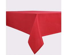 Biscaynebay Stoff-Tischdecken, wasserabweisend, auslaufsicher, für Esszimmer, Küche, Hochzeit und Partys 60X60 rot