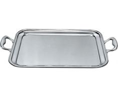 Alessi Tablett Arcadia, Edelstahl, Silber, 10 x 50 x 19.5 cm