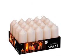 Spaas Stumpenkerzen, ohne Duft, Paraffinwachs, Elfenbein, D 40 x H 110 mm, 20 Stück