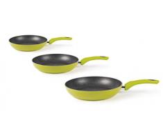 Excelsa Color Stone Set 3 Pfannen Aluminium geschmiedet mit Antihaftbeschichtung