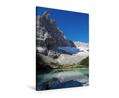 Premium Textil-Leinwand 60 x 90 cm Hoch-Format Die Traumhaften Seen der Alpen | Wandbild, HD-Bild auf Keilrahmen, Fertigbild auf hochwertigem Vlies, Leinwanddruck von Fotografie Schwarzfischer Miriam