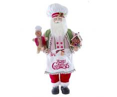 Kurt S. Adler 40-Inch Christmas Chef Santa with Gingerbread Nussknacker, Mehrfarbig
