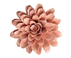 Alycaso Pfingstrosen-Wanddekoration aus Keramik, künstliche 3D-Blumen, Wandkunst für Wohnzimmer, Zuhause, Flur, Schlafzimmer, Küche, Bauernhaus, Badezimmer, Esszimmer 4.72 in Orange