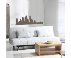 INDIGOS 4052166102087 Wandtattoo w517 Skyline Singapur Wandaufkleber 80 x 23 cm, braun