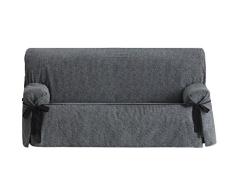 Eysa Dream nicht elastisch mit krawatten sofa überwurf 2 sitzer, Chenille, Grau (06-grau),70 x 110 x 180 cm, 1 Einheit