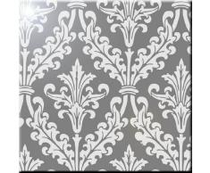 Rikki Knight Keramik-Fliese, Damast, 10 x 10 cm, Grau