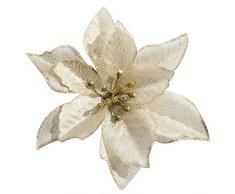 Mobuy Weihnachtsbaumschmuck Weihnachtsstern mit Glitzer, 12 Stück 5.1 Gold