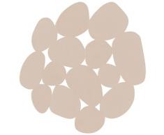 MSV PVC Rutschfest Pebbles Bad-Teppiche, beige, 4 Stück