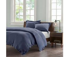INK IVY II12-711 Jersey-Bettwäsche-Set für Doppelbett, Größe XL, Marineblau, Twin/Twin X-Large,