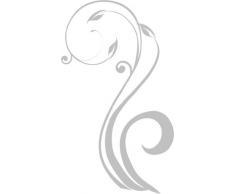 INDIGOS 4051095032182 Wandtattoo W316 Ranke Pflanzen Wandauskleber in 3 Größen, 80 x 46 cm, silber