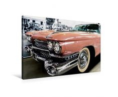 Premium Textil-Leinwand 90 x 60 cm Quer-Format Retro Auto - USA | Wandbild, HD-Bild auf Keilrahmen, Fertigbild auf hochwertigem Vlies, Leinwanddruck von Autofreund