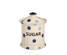 Blue Spot Zuckerdose, Steingut, Blau/Cremefarben, 2 Stück