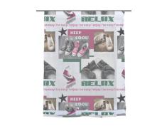 Home Fashion 69226-759 Raffrollo Digitaldruck Relax, 140 x 60 cm, Voile, grÃ¼n-Rose